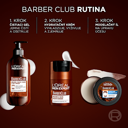 Hydratačný krém na tvár a bradu BarberClub L'ORÉAL PARiS MEN EXPERT