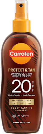 Слънцезащитно олио Protect&Tan, SPF 20 Carroten