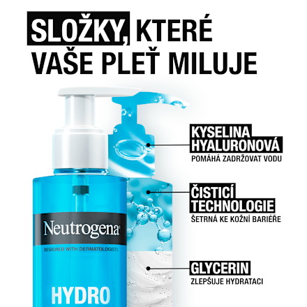 Hydro Boost čisticí pleťový gel bez parfemace Neutrogena