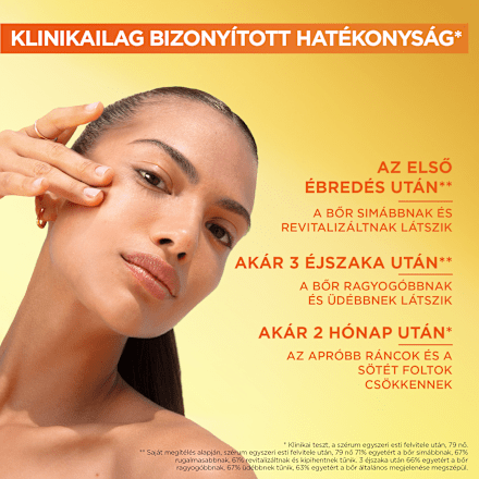 Arcápoló éjszakai szérum 10% tiszta C vitaminnal és hiauronsavval GARNIER SKIN NATURALS