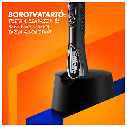 Fusion borotva készülék 5db betéttel + állvánnyal Gillette
