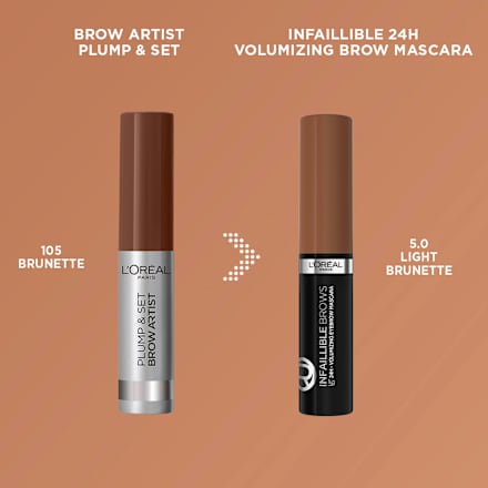 Szemöldökformázó spirál Infaillible Brows Volumizing - Nr. 5.0 Light Brunette L'ORÉAL PARiS
