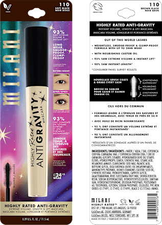 Maskara Anti Gravity, 110 Brown Black MILANI