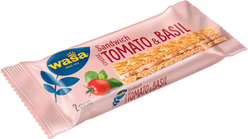 sandwich s příchutí rajčete a  bazalky wasa