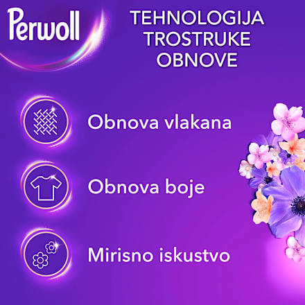 renew Black tekući deterdžent za rublje – Dark Bloom, 60 pranja Perwoll
