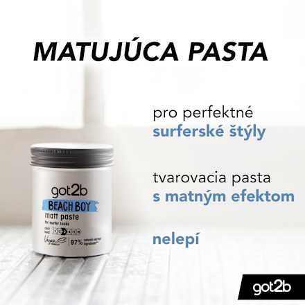 Zmatňujúca pasta na vlasy Beach Boy got2b