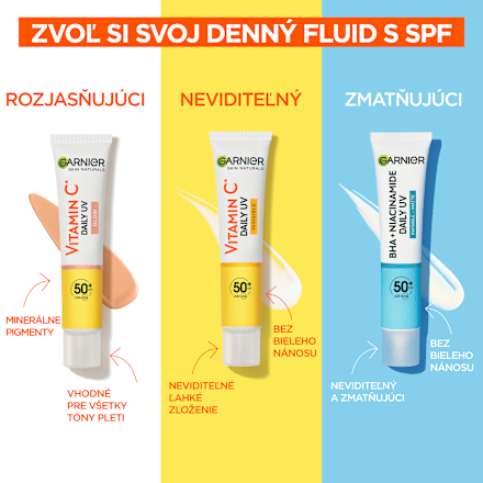 Denný pleťový UV fluid proti nedokonalostiam BHA + Niacinamide SPF 50+ GARNIER PureActive