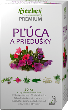 Bylinný čaj Pľúca a priedušky Herbex