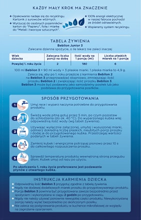 Odżywcza formuła na bazie mleka Junior 3 powyżej 1. roku życia Bebilon