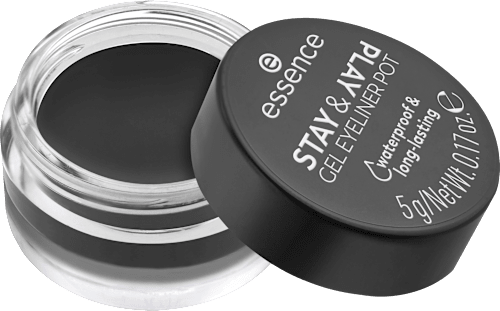 gelové oční linky Stay & Play Waterproof 01 Black essence