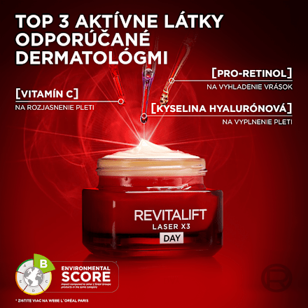 Denný krém proti starnutiu pleti Revitalift Laser X3 L'ORÉAL PARiS REVITALIFT