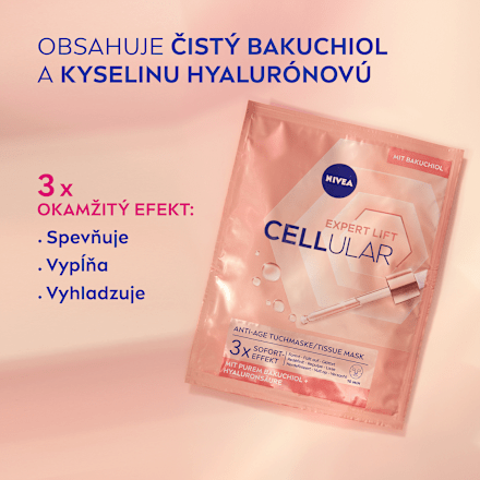Textilná pleťová 10-minútová kryomaska Cellular Expert Lift NIVEA
