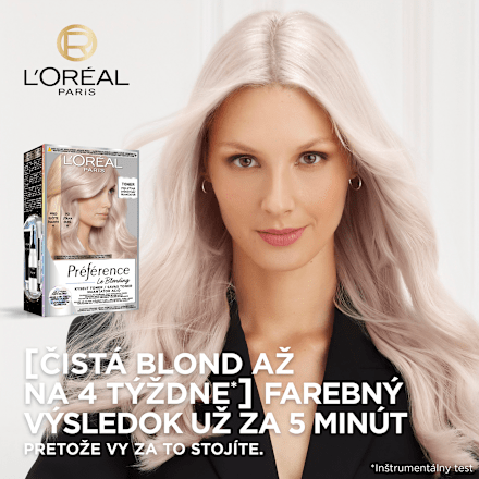 Kyslý toner po zosvetľovaní vlasov Le Blonding - perleťová L'ORÉAL PARiS PRÉFÉRENCE
