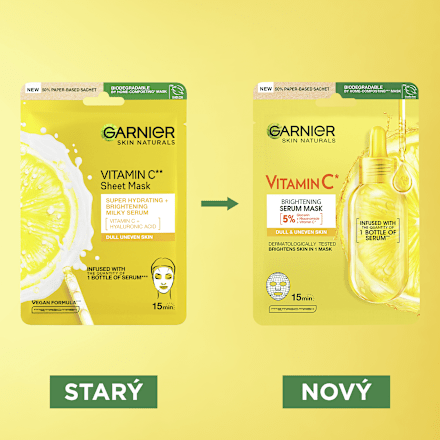 Textilná pleťová maska Vitamin C GARNIER SKIN NATURALS