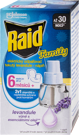 Tekutá náplň do elektrického odparovača Family levanduľa Raid