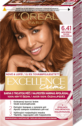 Farba na vlasy - 6.41 hnedá oriešková L'ORÉAL PARiS EXCELLENCE Creme
