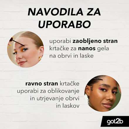 Gel za oblikovanje obrvi in mladih laskov Tinted Glued got2b