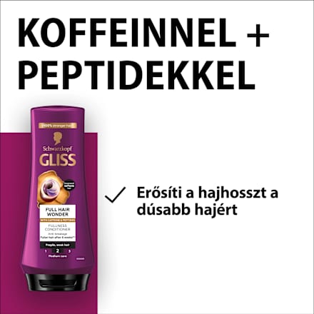 Hajbalzsam Full Hair Wonder, töredező és gyenge hajra Schwarzkopf GLISS