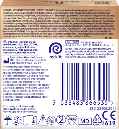 Prezerwatywy nielateksowe Real Feel Durex