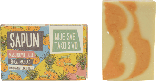 Kruti sapun – mandarina & limunska trava sapunoteka