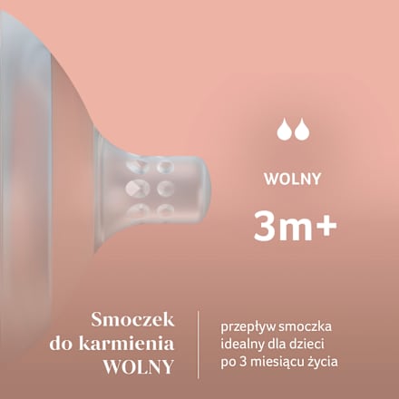 Smoczek dynamiczny do karmienia 3m+, wolny LOVI