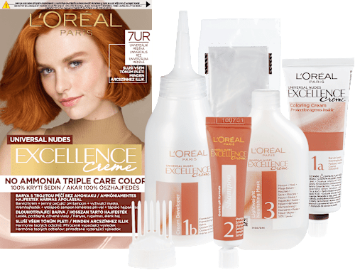 Tartós hajfesték, univerzális réz 7UR L'ORÉAL PARiS EXCELLENCE Creme