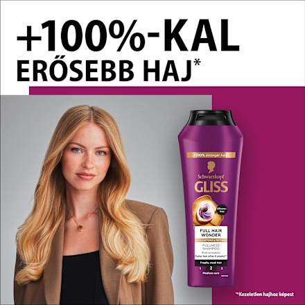 Sampon Full Hair Wonder, töredező és gyenge hajra Schwarzkopf GLISS
