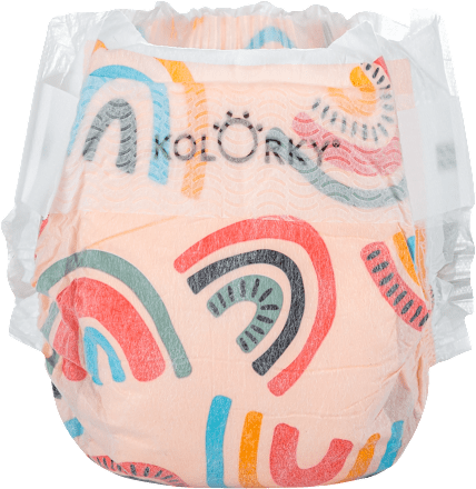 pleny DAY, velikost L, motiv Déšť & duha KOLORKY
