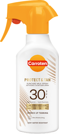 Слънцезащитен спрей-мляко Protect&Tan SPF 30 Carroten