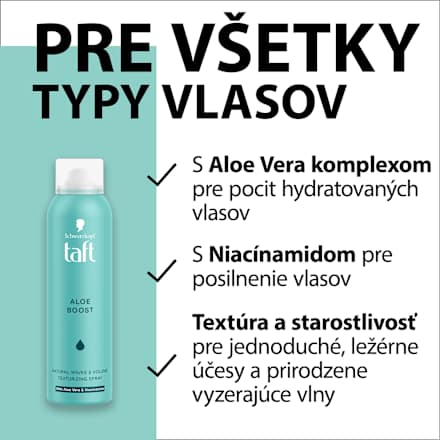 Texturizačný stylingový sprej na vlasy Aloe Boost  Schwarzkopf taft