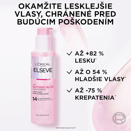 Bezoplachové sérum na vlasy Glycolic Gloss 14 % Gloss Complex L'ORÉAL PARiS ELSEVE