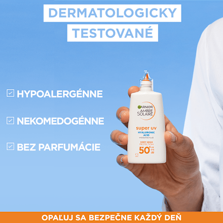 Opaľovací fluid na tvár a okolie očí SPF 50+ Garnier Ambre Solaire