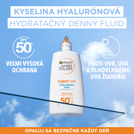 Opaľovací fluid na tvár a okolie očí SPF 50+ Garnier Ambre Solaire