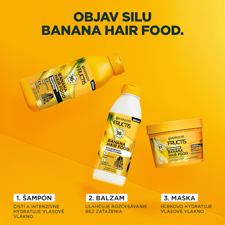 Vyživujúca maska na suché vlasy Banana Hair Food GARNIER FRUCTIS
