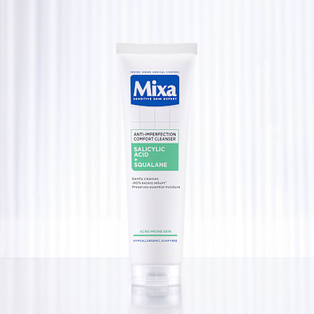 Čistiaci pleťový gél na aknóznu pleť Salicylic Acid + Squalane Mixa