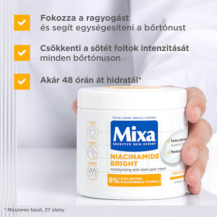 Niacinamide Bright hidratáló krém sötét foltok ellen Mixa