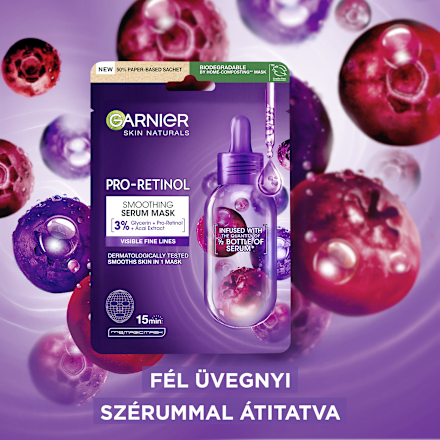 Szövetmaszk retinollal GARNIER SKIN NATURALS