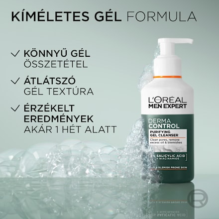 Arctisztító gél, Derma Control L'ORÉAL PARiS MEN EXPERT