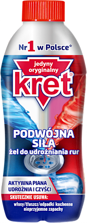 Żel do udrożniania rur Podwójna Siła  kret