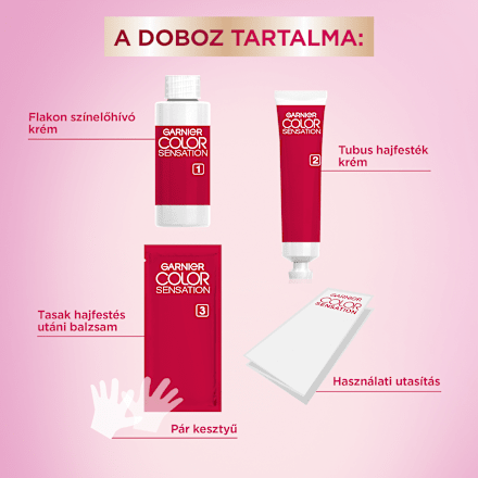 Tartós hajfesték, sötét rózsaszőke 7.12 GARNIER Color Sensation