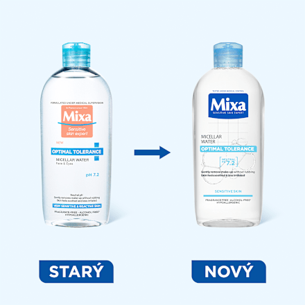 micelární voda pro zklidnění pleti Mixa