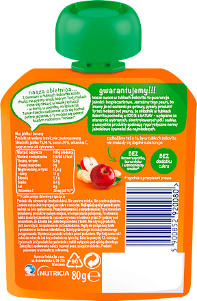 Mus jabłko, banan po 4 miesiącu  Bobovita