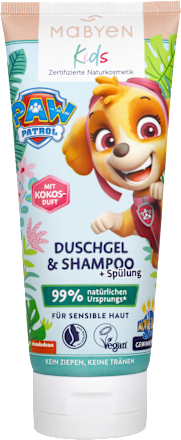 Kids sprchový gel + šampon a balzám na vlasy jahodová vůně Paw Patrol Mabyen