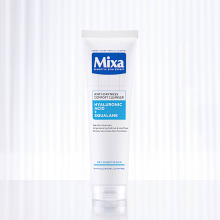 Anti-Dryness čisticí pleťový gel Hyaluronic Acid + Squalane Mixa