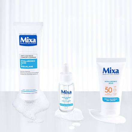 Anti-Dryness čisticí pleťový gel Hyaluronic Acid + Squalane Mixa