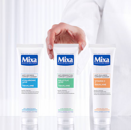 Anti-Dryness čisticí pleťový gel Hyaluronic Acid + Squalane Mixa