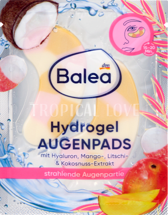 hydrogelové oční polštářky mango & liči, kokos, 1 pár Balea