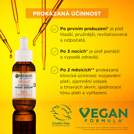 noční pleťové sérum Vitamín C GARNIER SKIN NATURALS