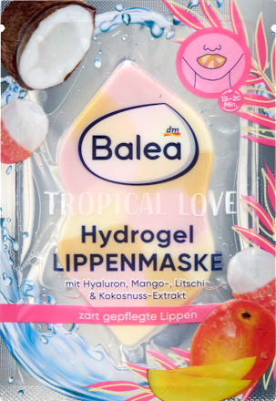 Хидрогелна маска за устни Tropical Love Плодове Balea