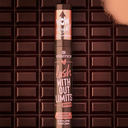 Mascara Love It  A Choco' Lot! lash Without Limits Brown Extreme Lengthening & Volume 01 Chocolate Fixes Everything! essence